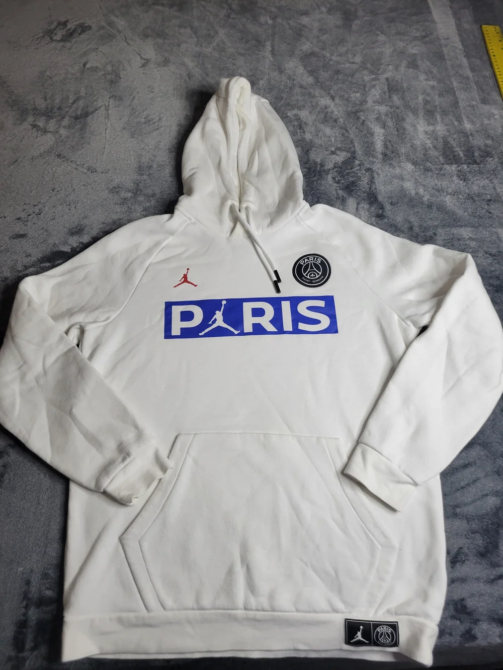 Jordan x PSG White 'Paris' Pullover Hoodie